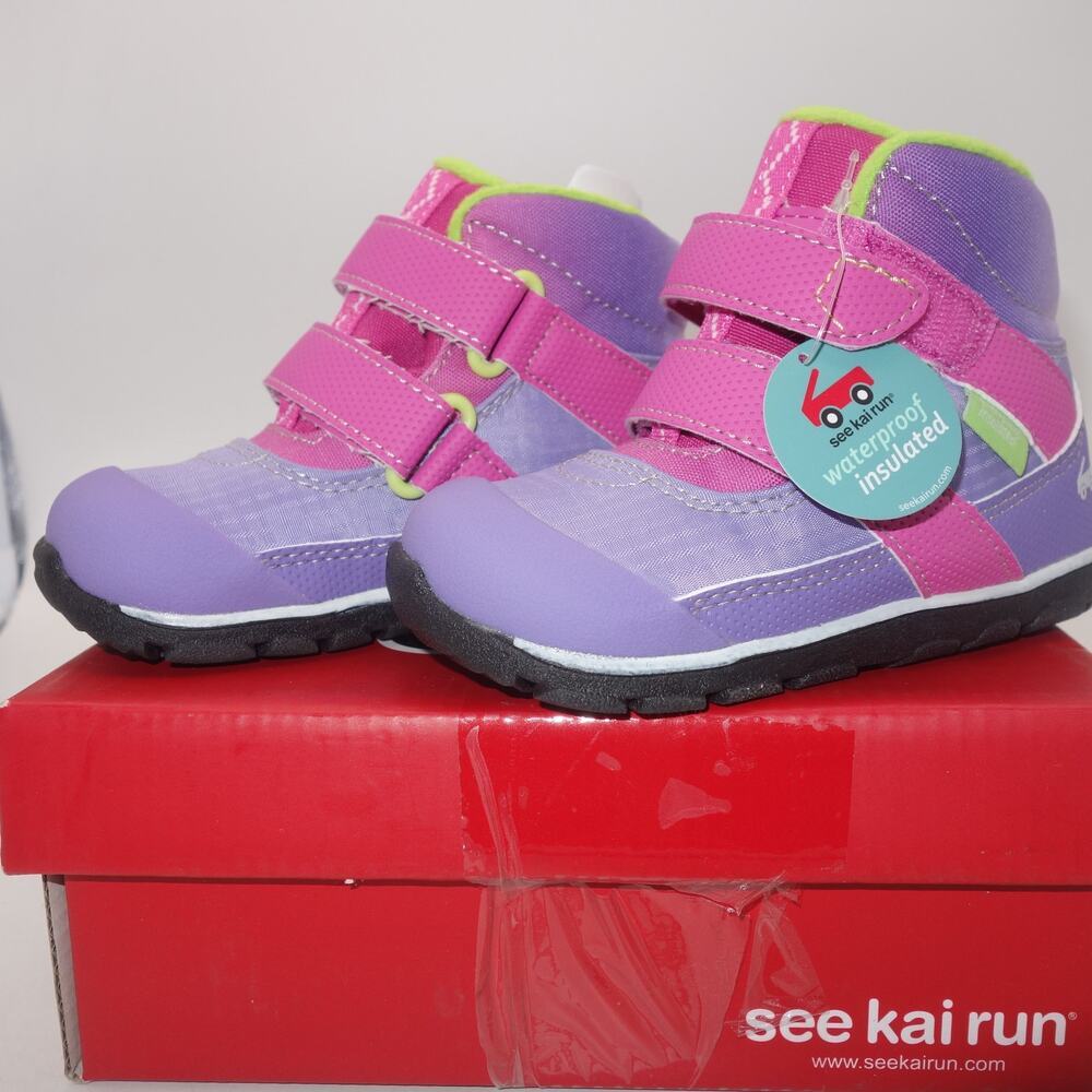 See Kai Run Purple and Pink Kids' Waterproof Insulated Boots